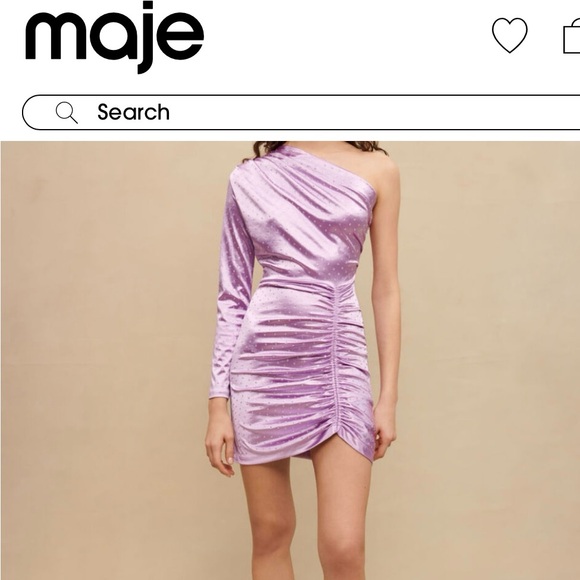 Maje Lavender Embellished Dress